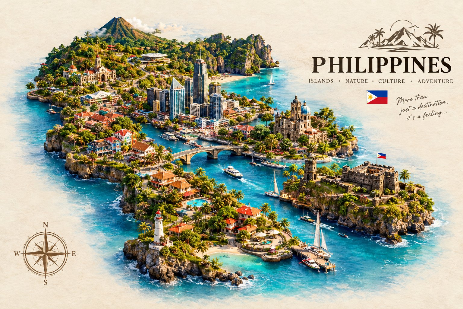 Premium sophisticated luxury travel-poster masterpiece combi