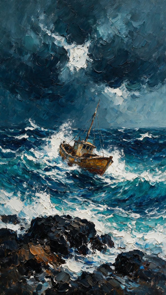 Two moods of the sea.