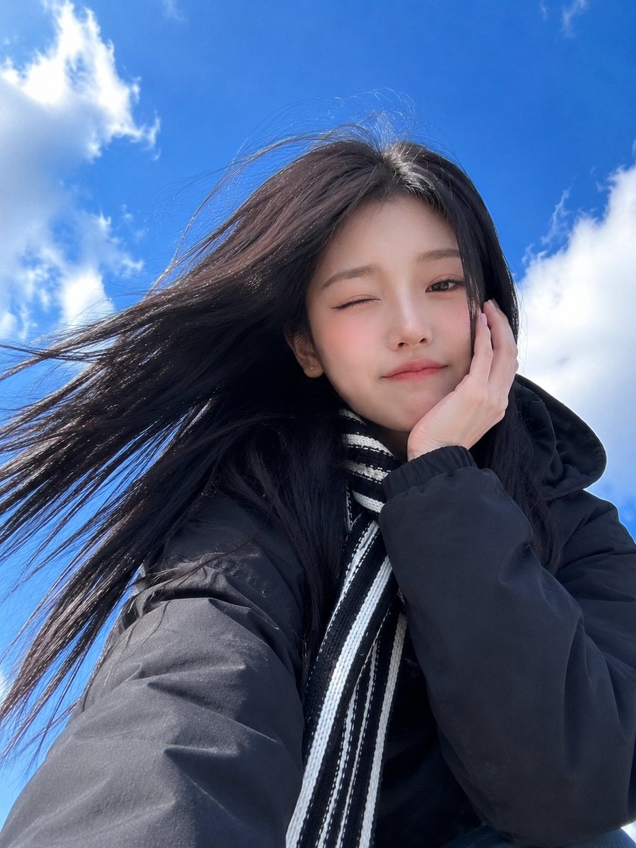 Ultra-realistic smartphone selfie of a beautiful young East 