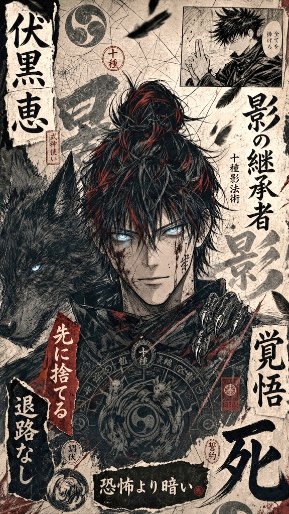 Hyper-detailed Japanese manga editorial poster, extreme clos