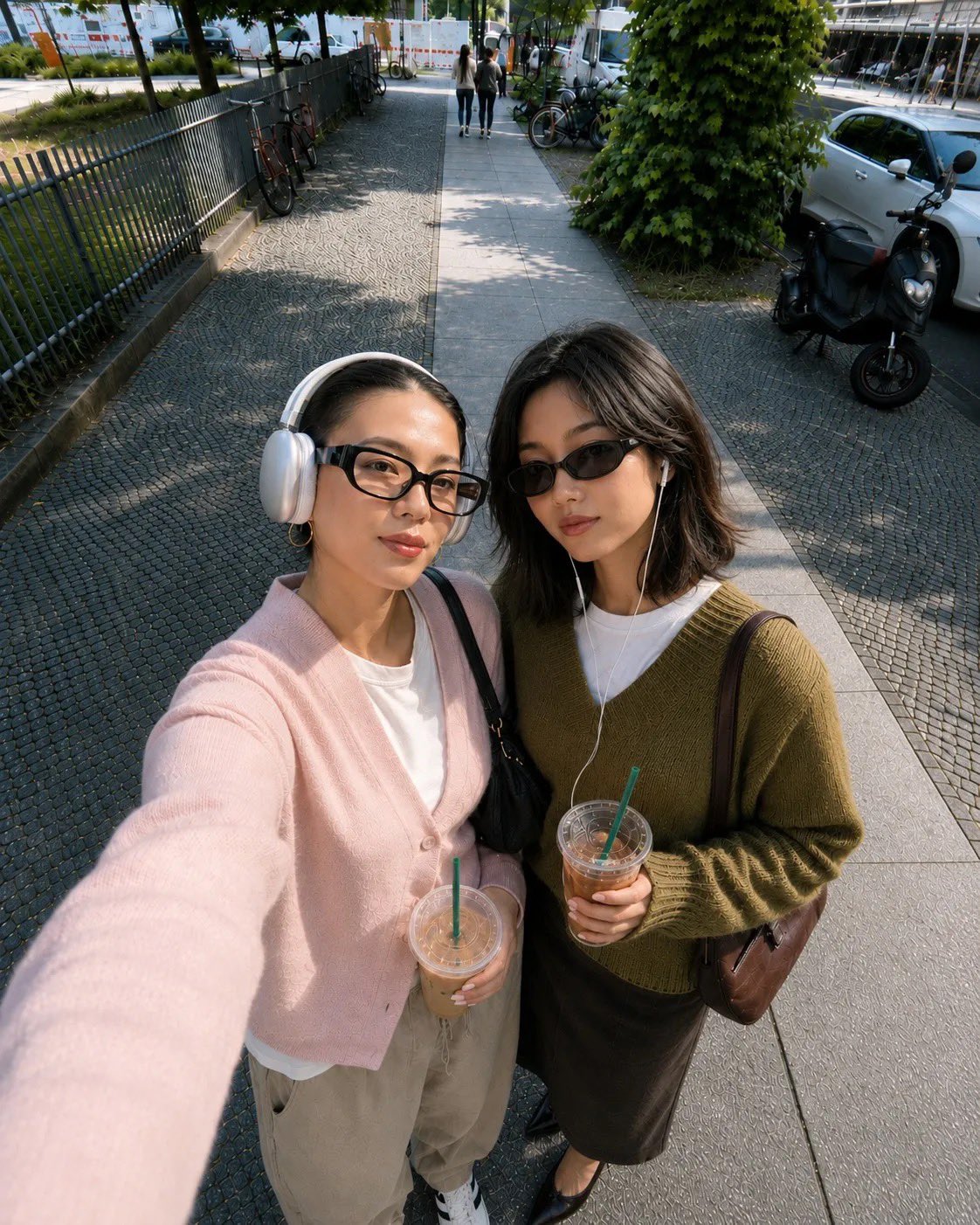 Transform the uploaded photo into a charming hand-drawn fash