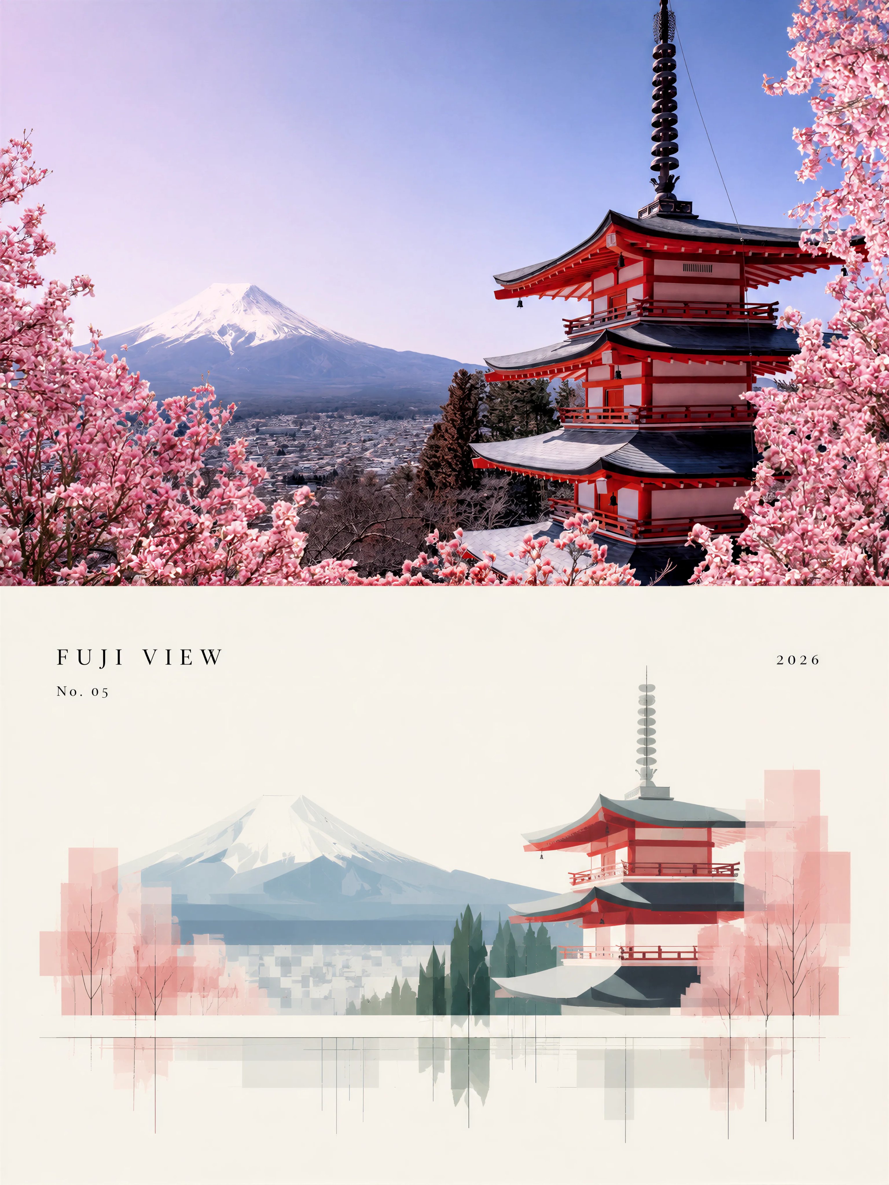 Create a premium minimalist architectural editorial poster b