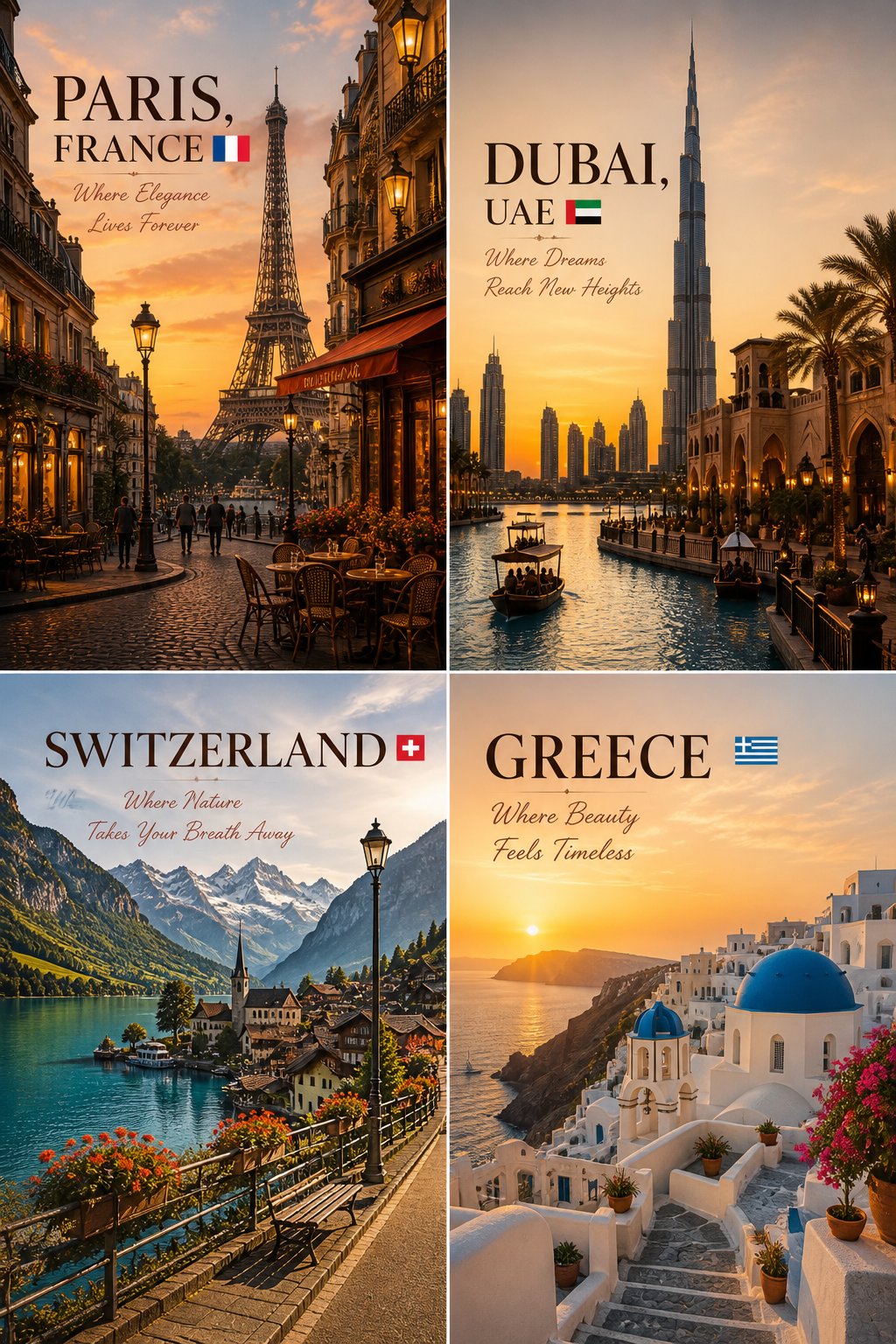Create a premium cinematic luxury travel poster for [CITY, C