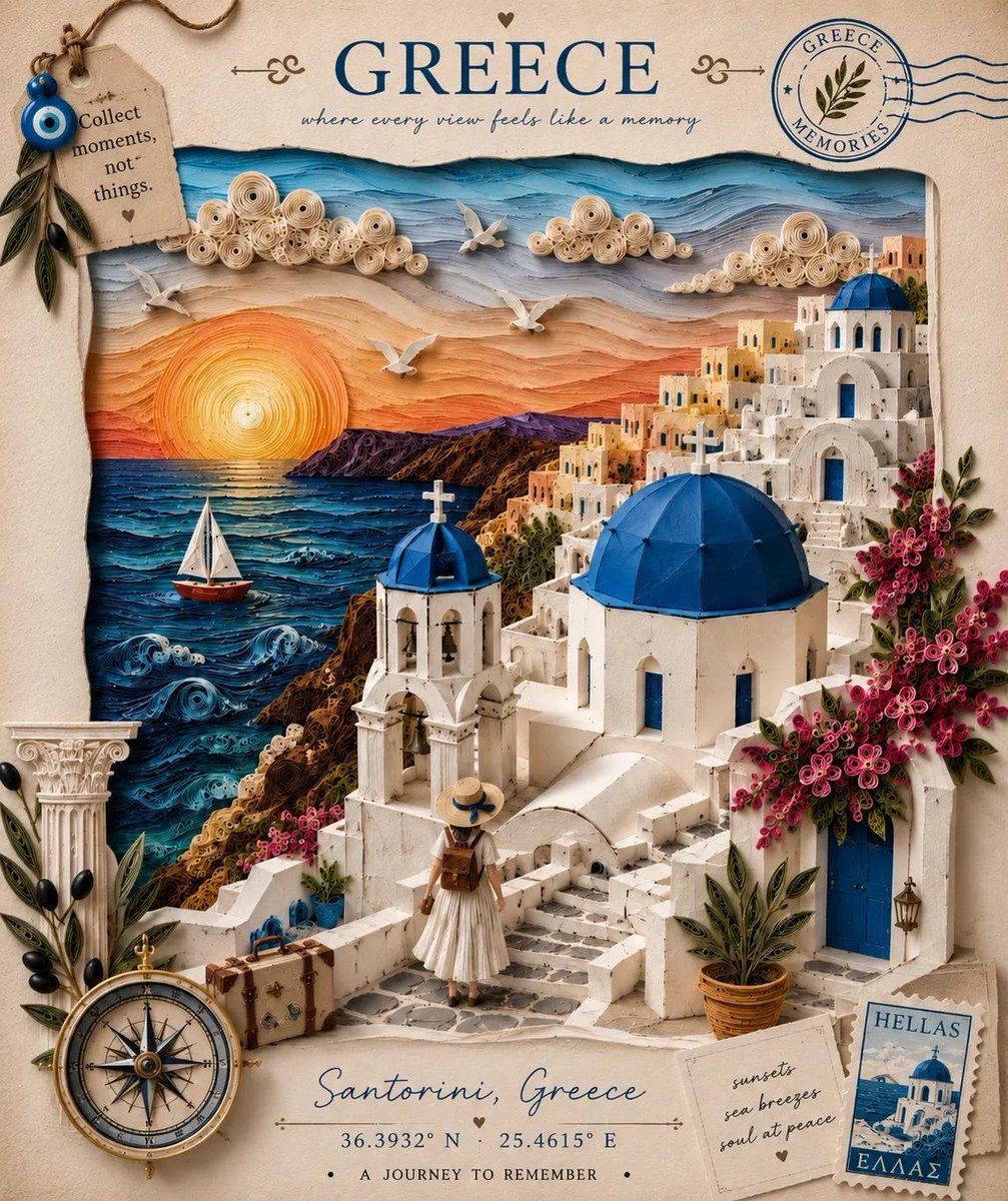 Create an elegant handcrafted 3D paper quilling and layered