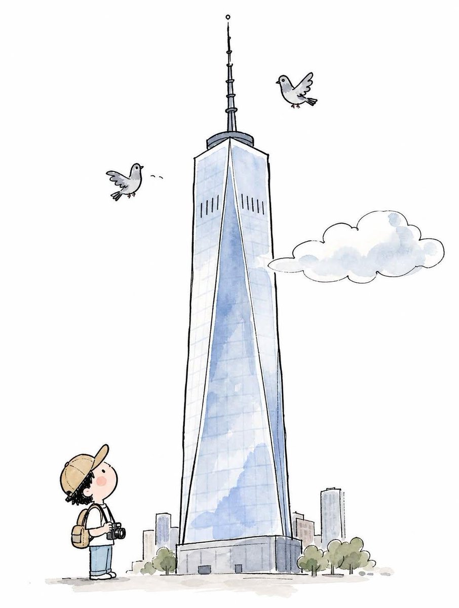 New York cute travel illustration