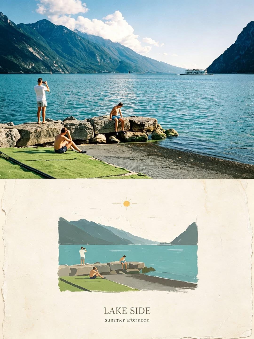 Create a serene, premium travel photograph of the interior o