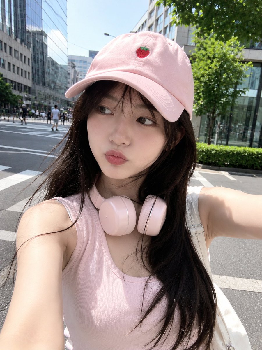 Ultra-realistic smartphone selfie of a cute young Japanese w