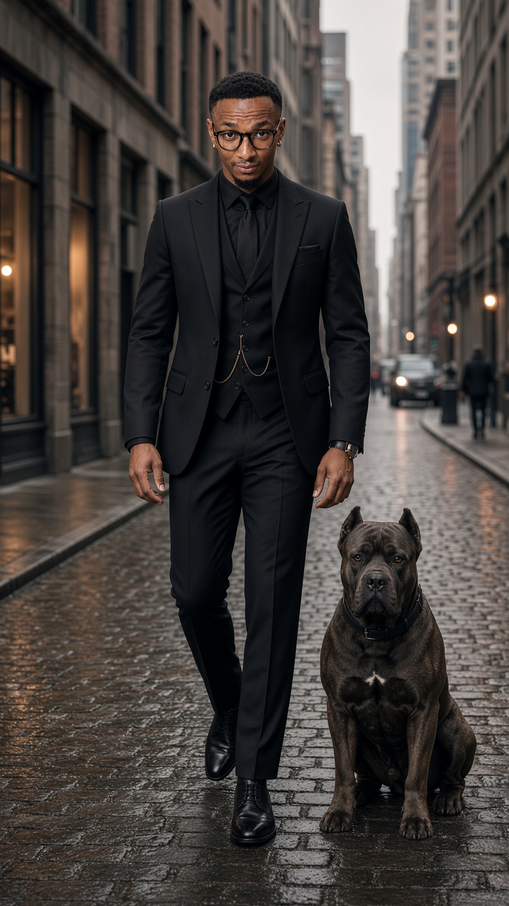 Create a photorealistic cinematic 9:16 full-body portrait us
