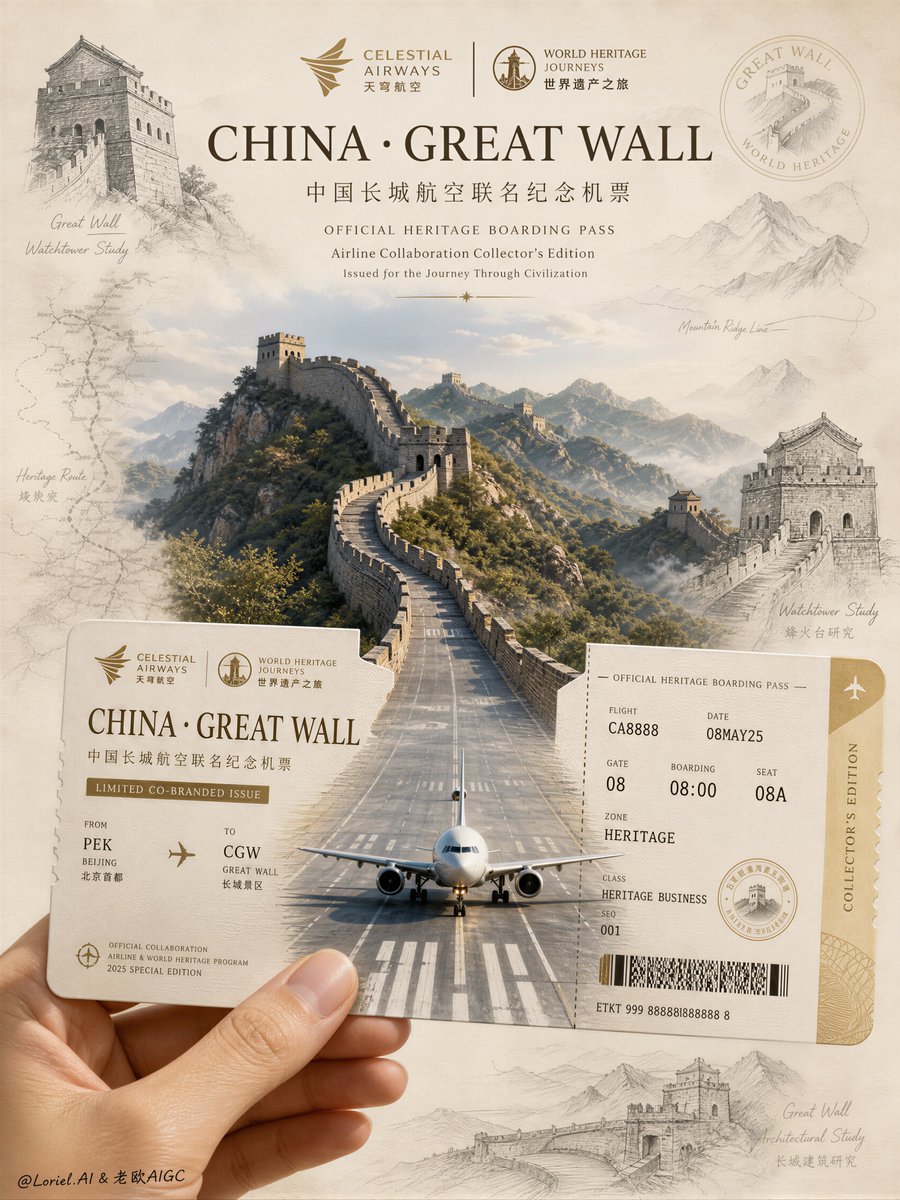 Create an ultra-premium airline co-branded commemorative boa