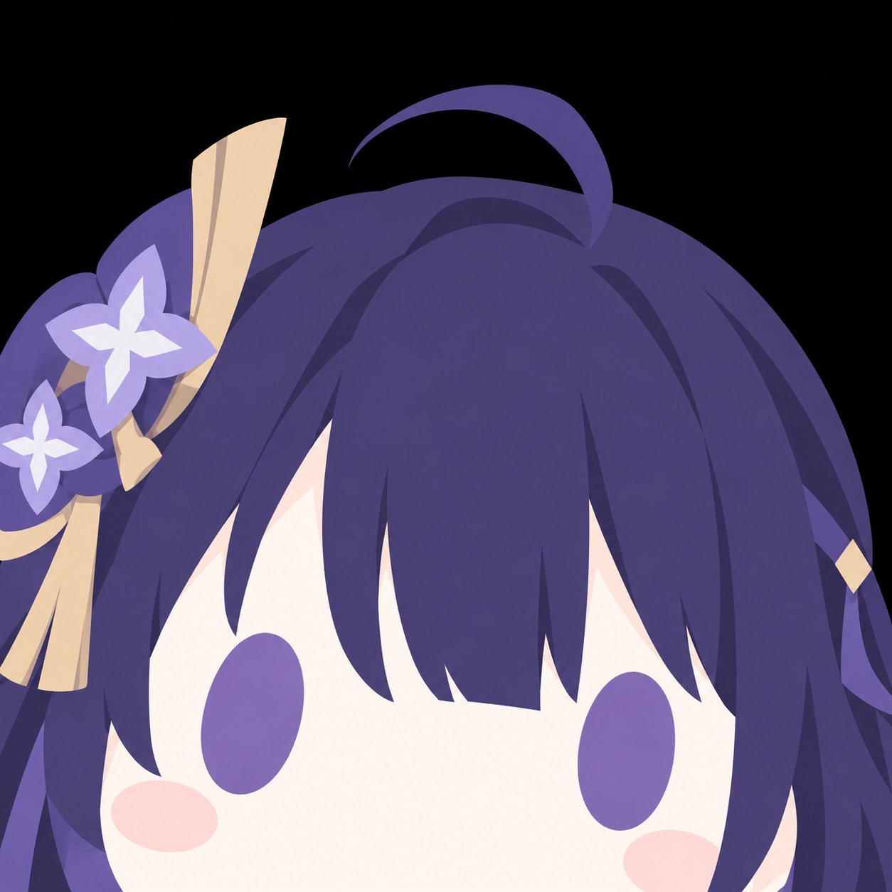 1:1 方形极简 Q 版头像,【角色名】,超近距离大头构图,minimalist chibi anime icon,fl