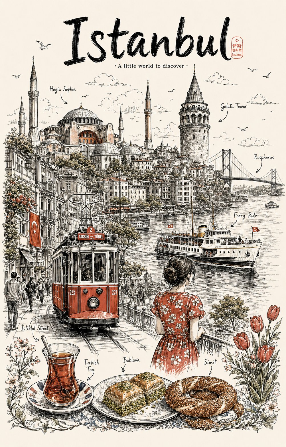 Create a premium vertical aspect ratio 4:5 travel poster for