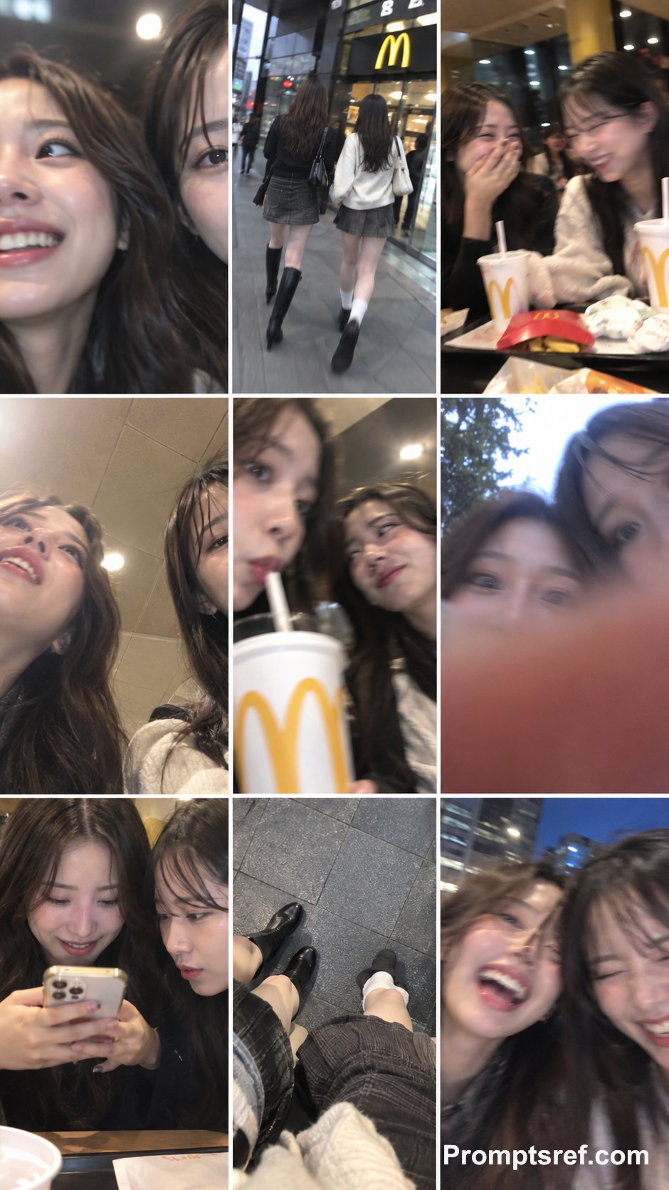 A collection of amateur snapshots gone wrong, arranged in a 