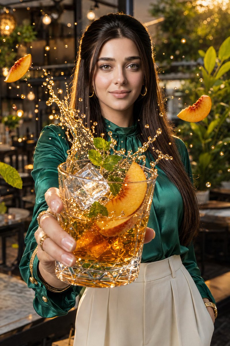 Ultra-realistic luxury lifestyle portrait of the same beauti