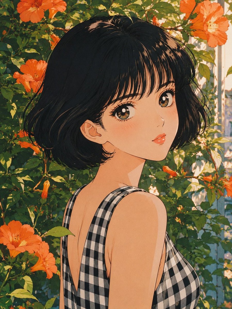 Create an ultra-detailed retro Japanese anime portrait inspi