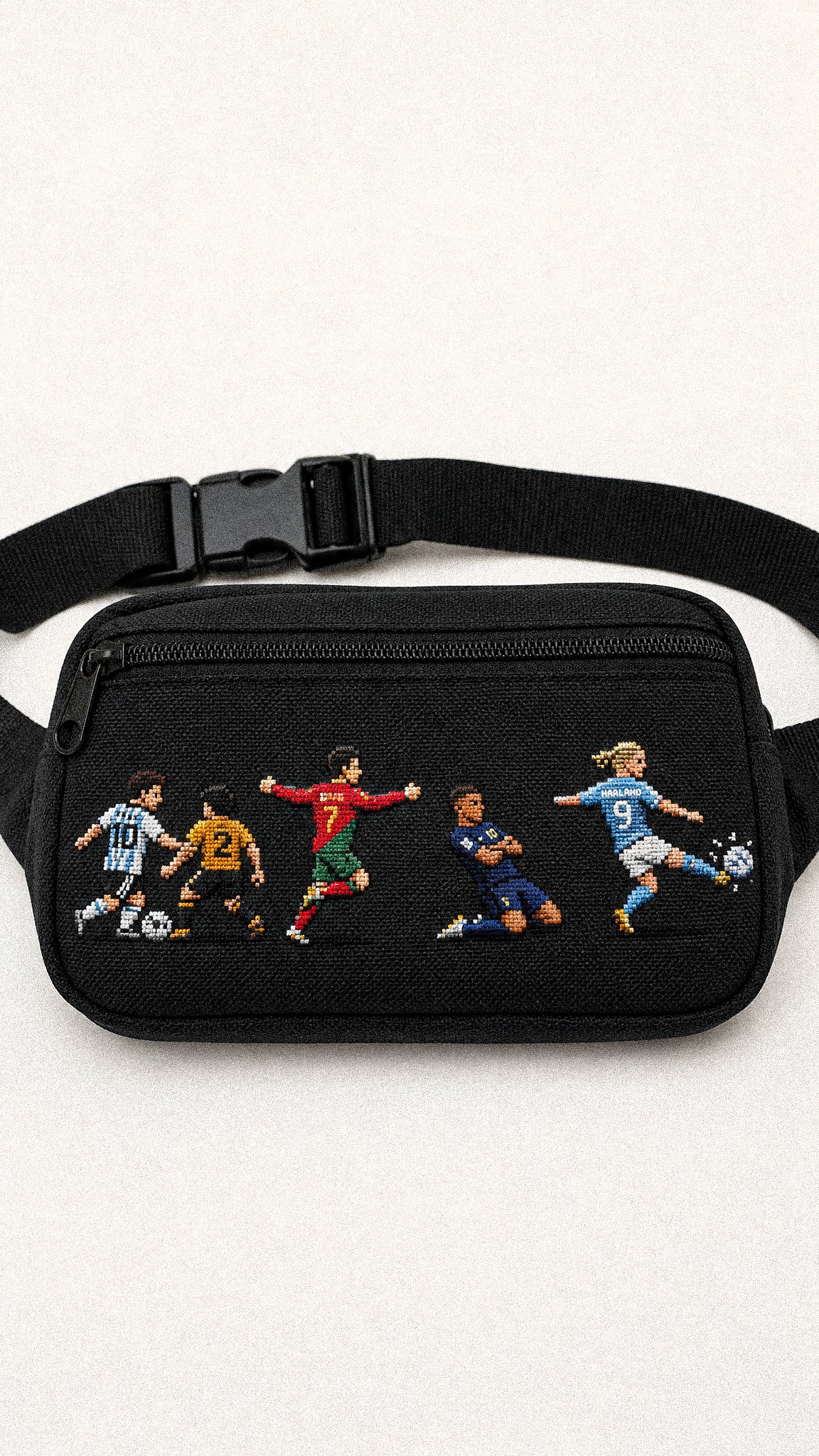 Craft your favorite FIFA player as 8-bit embroidery on your 