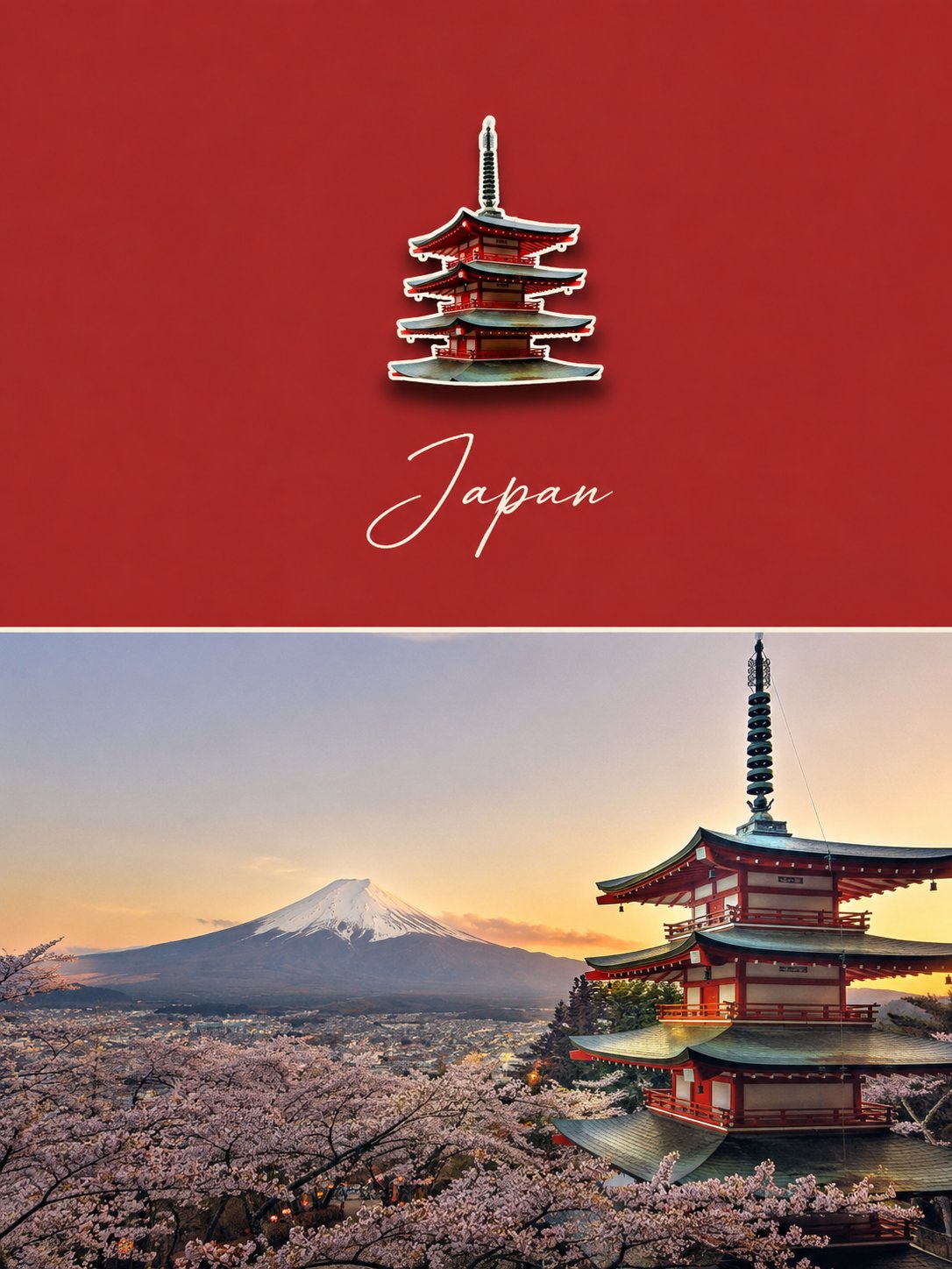 Create a premium luxury travel poster using the uploaded tra