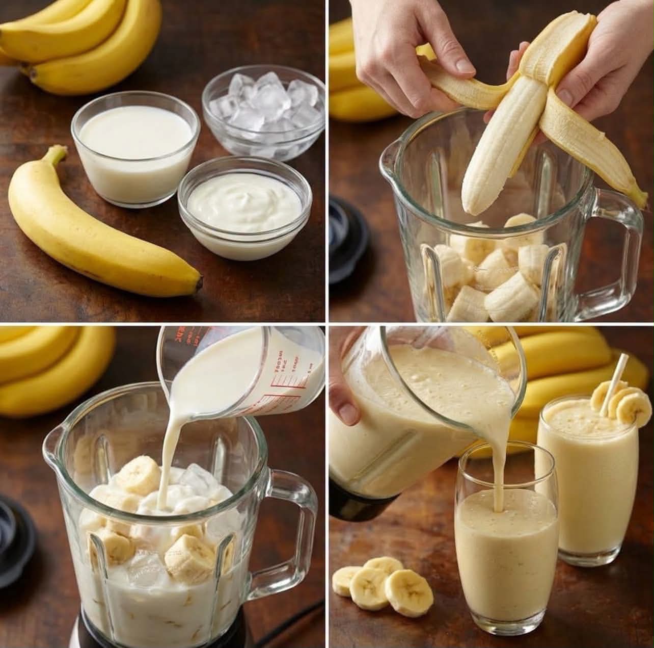Create a photorealistic 2×2 four-panel recipe collage showin