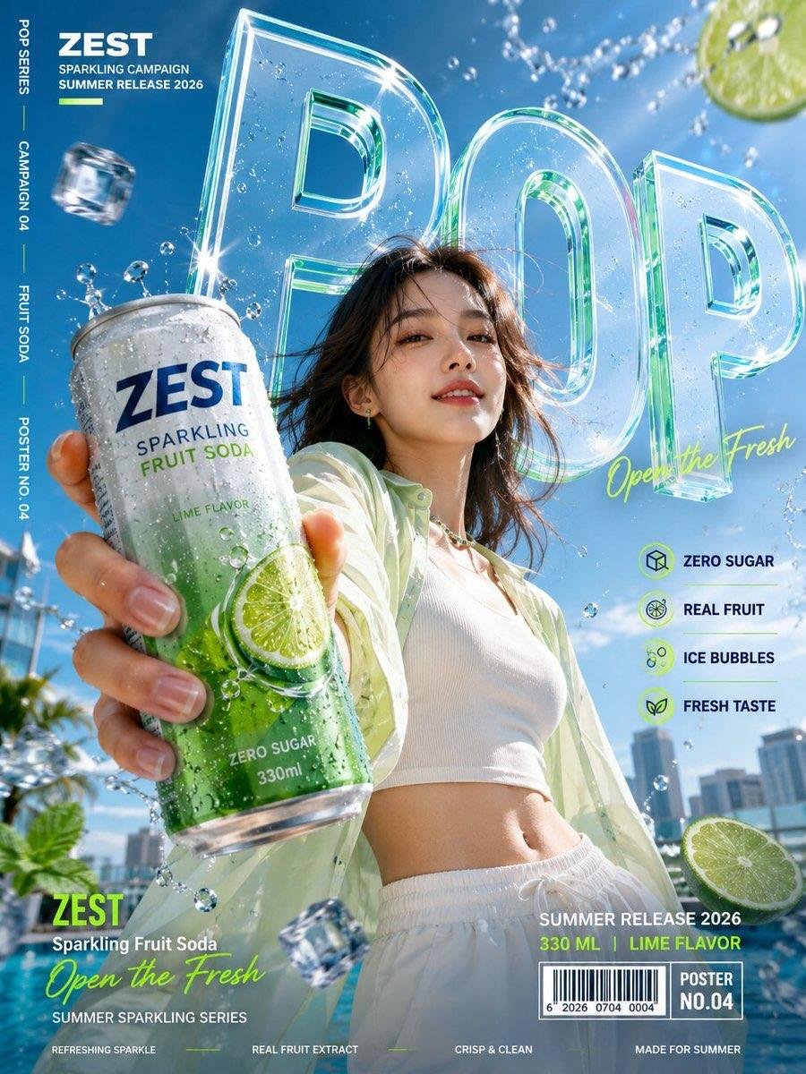 Commercial campaign poster for brand