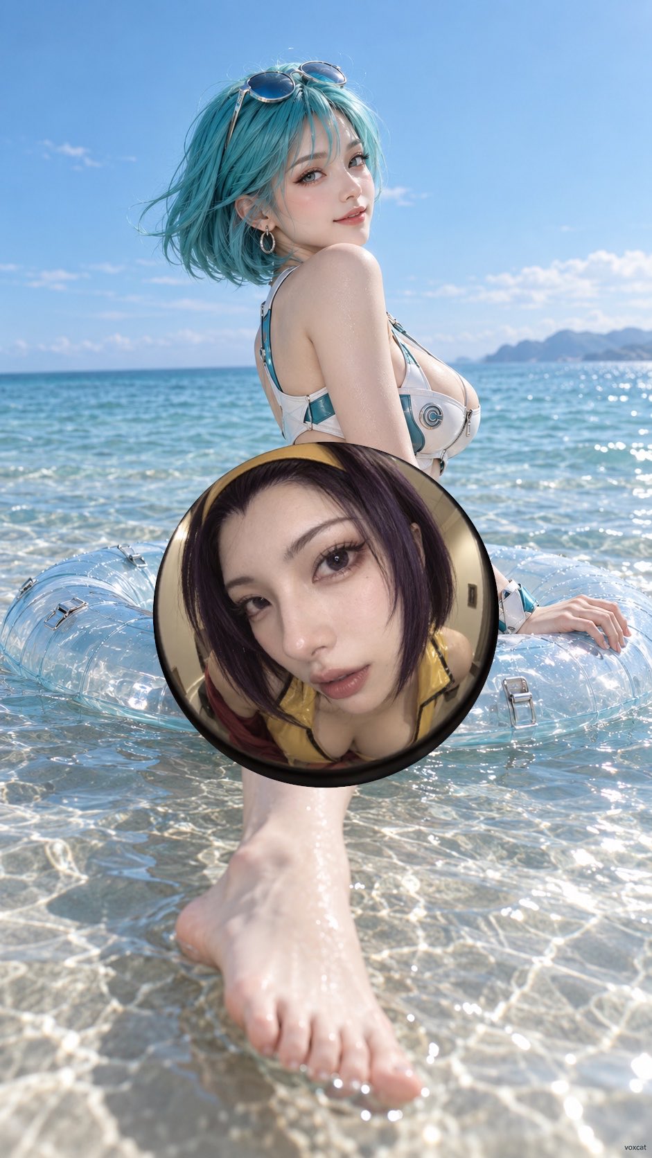 [角色 / 主题]，成年女性，真人 COS 转译，极简时尚封面感 × 高级 editorial 人像 × 独立艺术企划主
