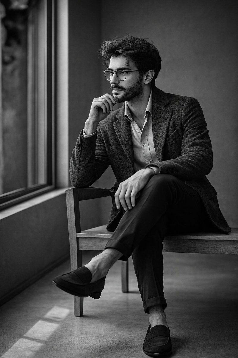 Objective: Generate a high-detail black-and-white portrait w