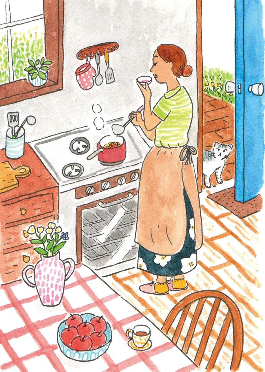 Whimsical hand-drawn watercolor and colored-pencil illustrat