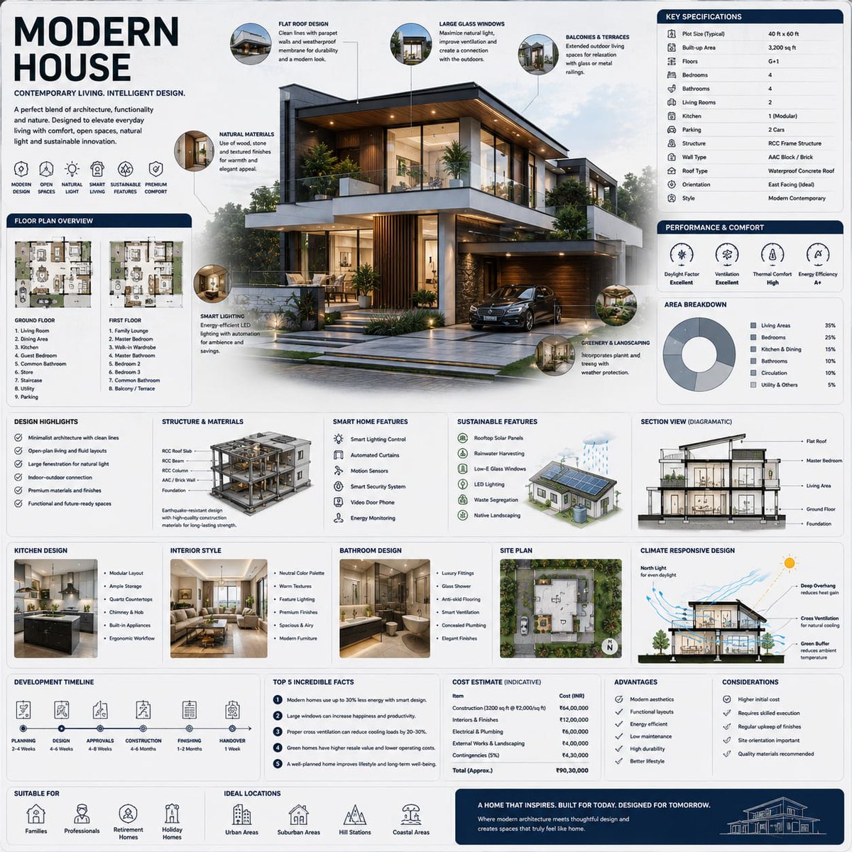 Modern House infographics created using GPT Image 2 on ChatG