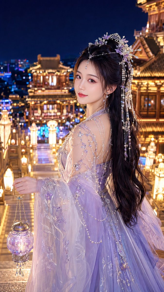GPT Image 2生成古风图片：紫韵。
