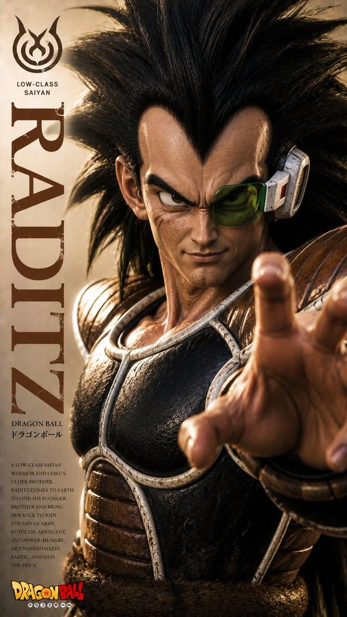 Hyperrealistic collectible figure poster art, vertical layou