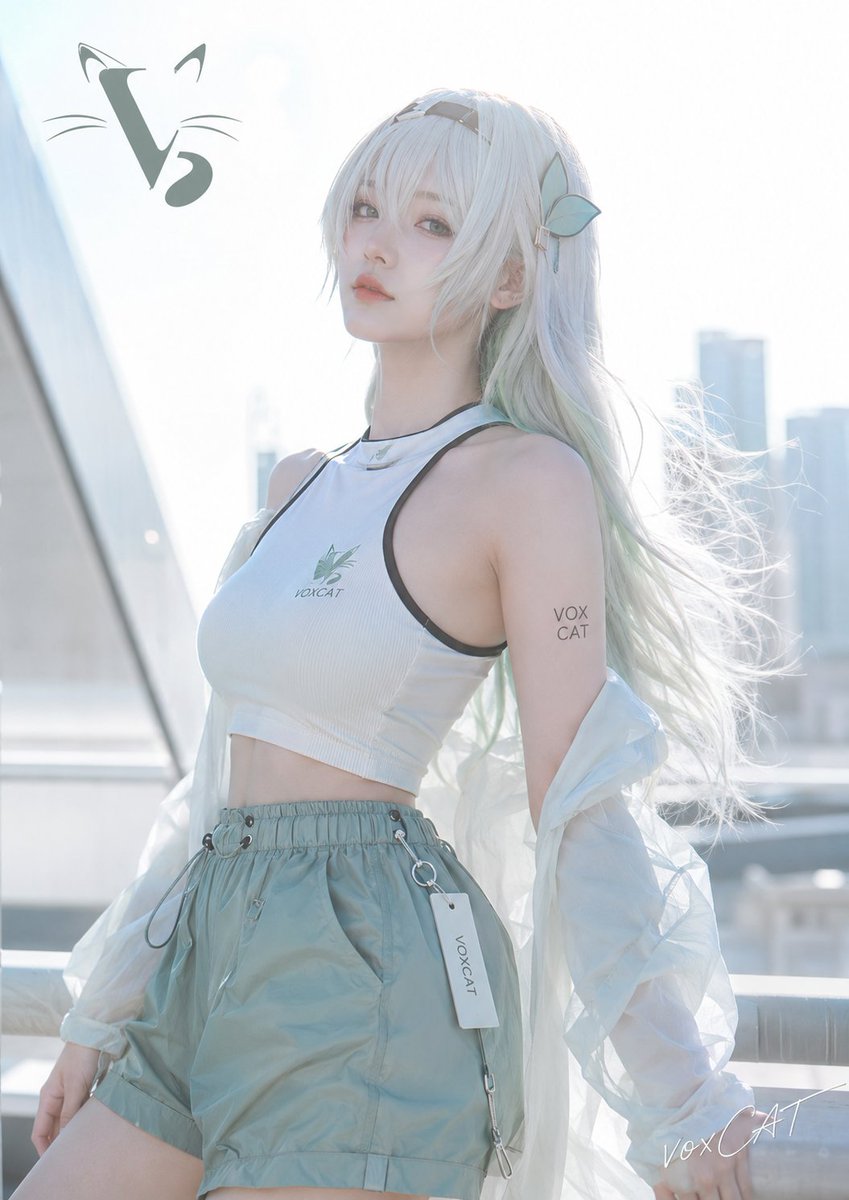 A young, urban summer editorial prompt — sporty tank, high-w