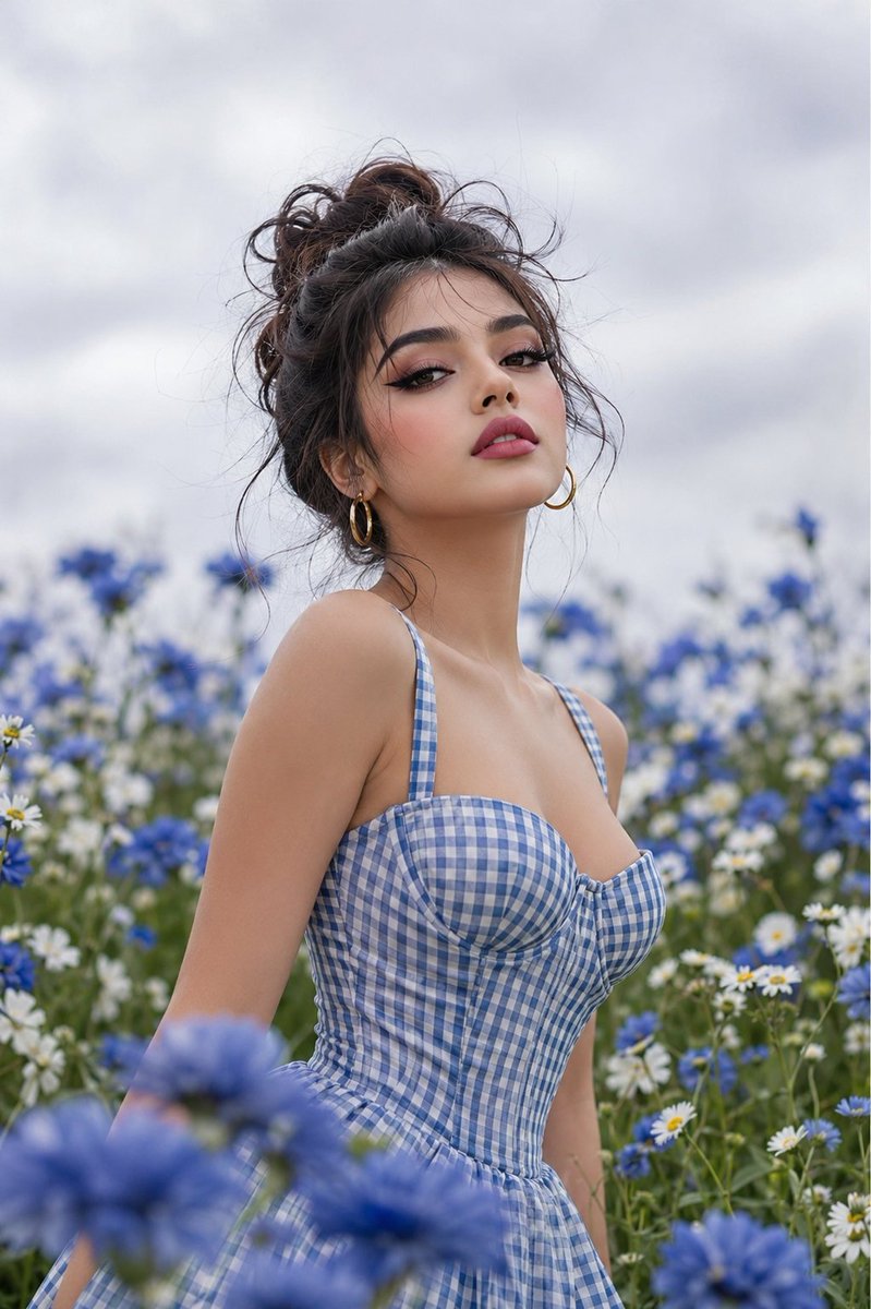 Maximum photorealistic editorial portrait of a young woman i