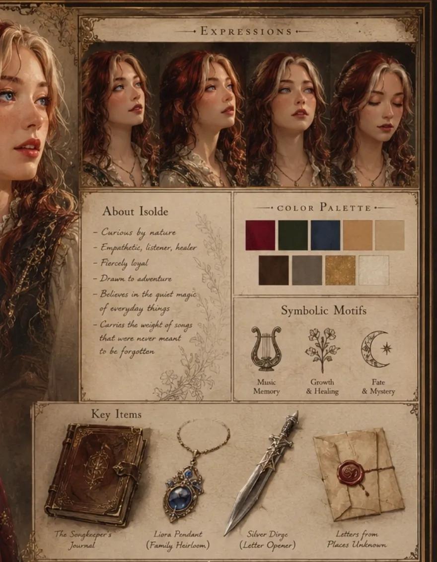 Turn me into an official character sheet based off of these
