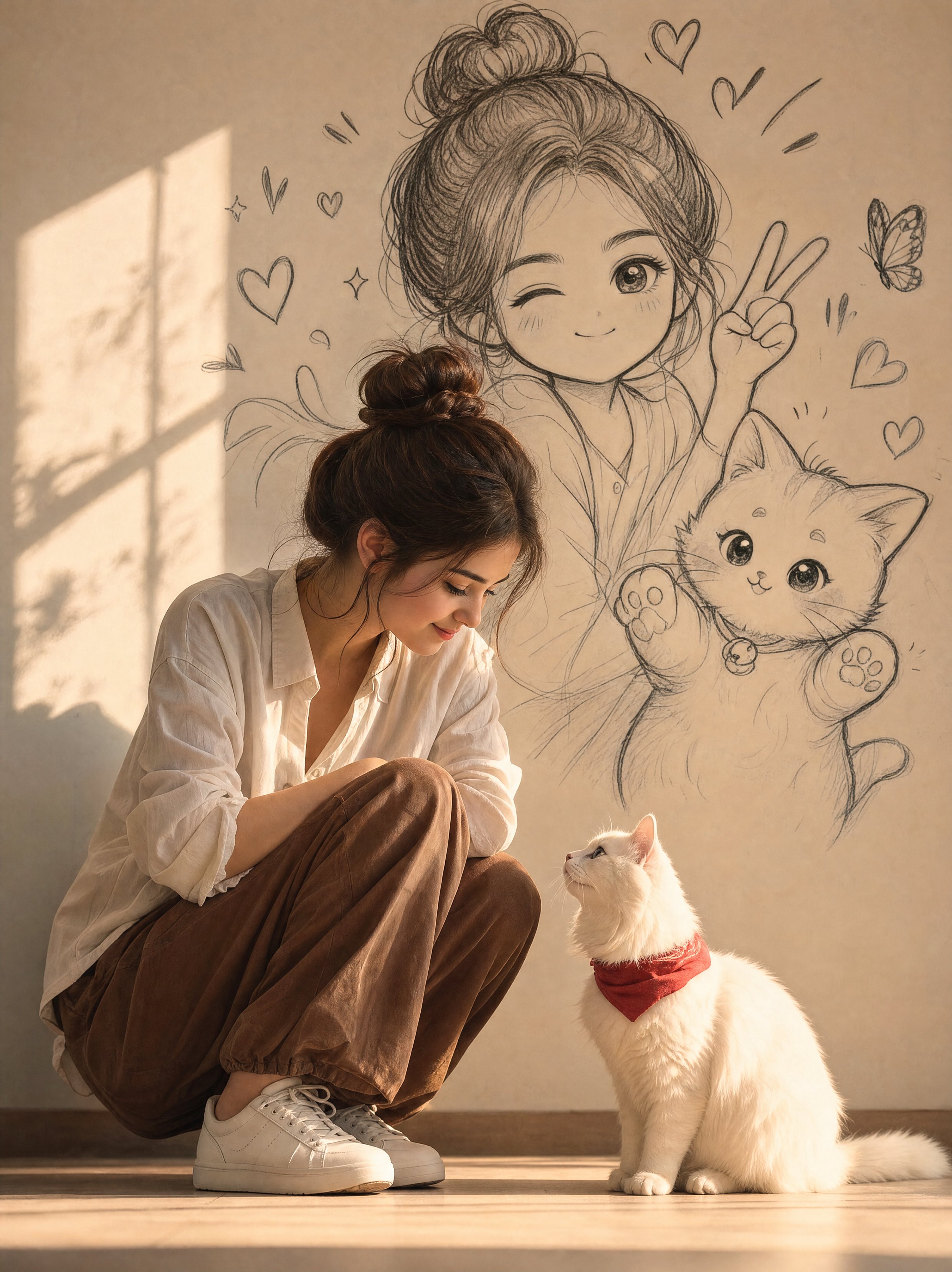 Create a highly realistic, warm and artistic lifestyle photo