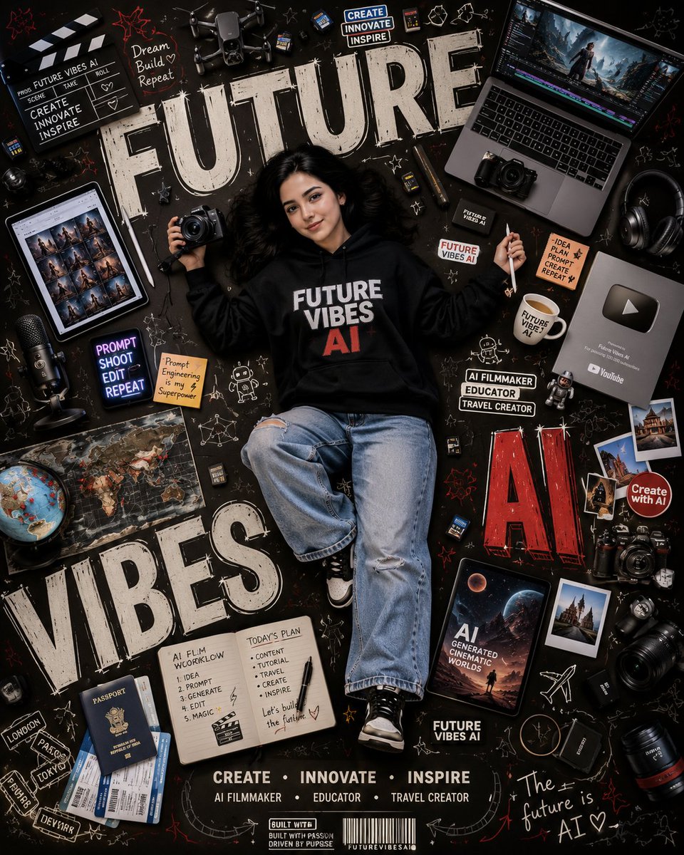 A premium 4:5 editorial brand campaign poster for Future Vib