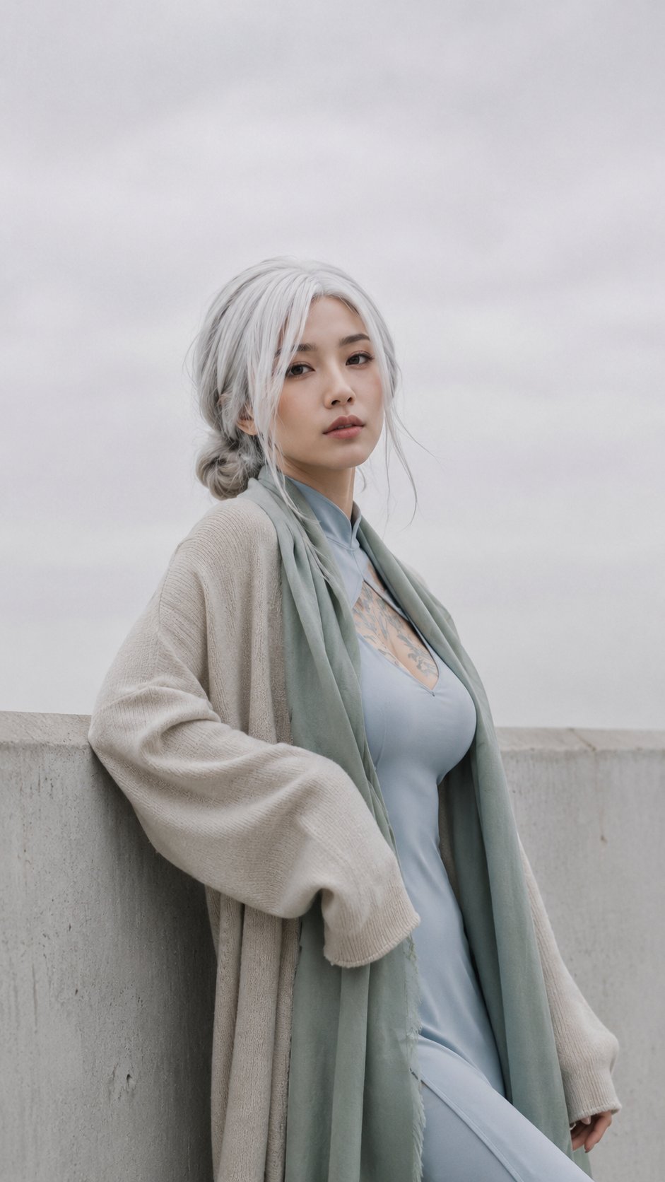 Editorial minimalist portrait, Kinfolk magazine style, 35mm