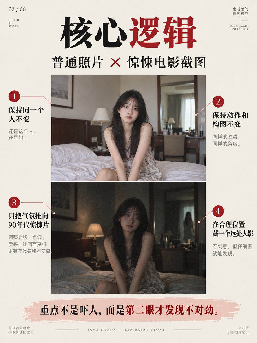请基于我上传的照片，制作一张独立的 3:4竖版“惊魂片场双生”海报。