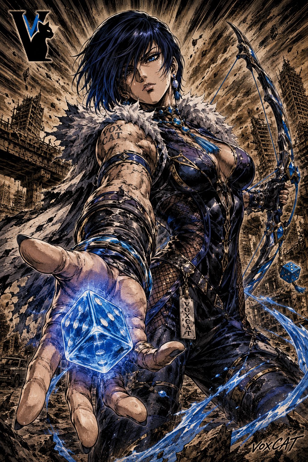 《北斗神拳》风格（Fist of the North Star / Hokuto no Ken）× 角色设计。