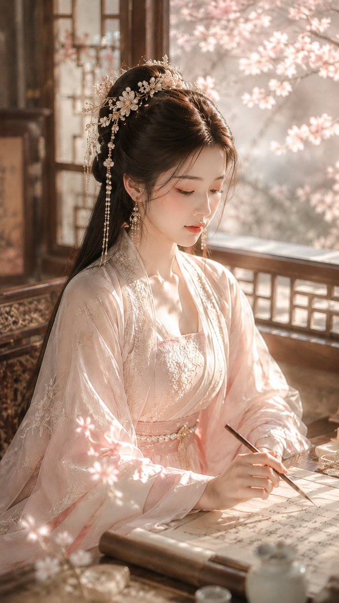 GPT Image 2生成古风照片:春日暖阁。