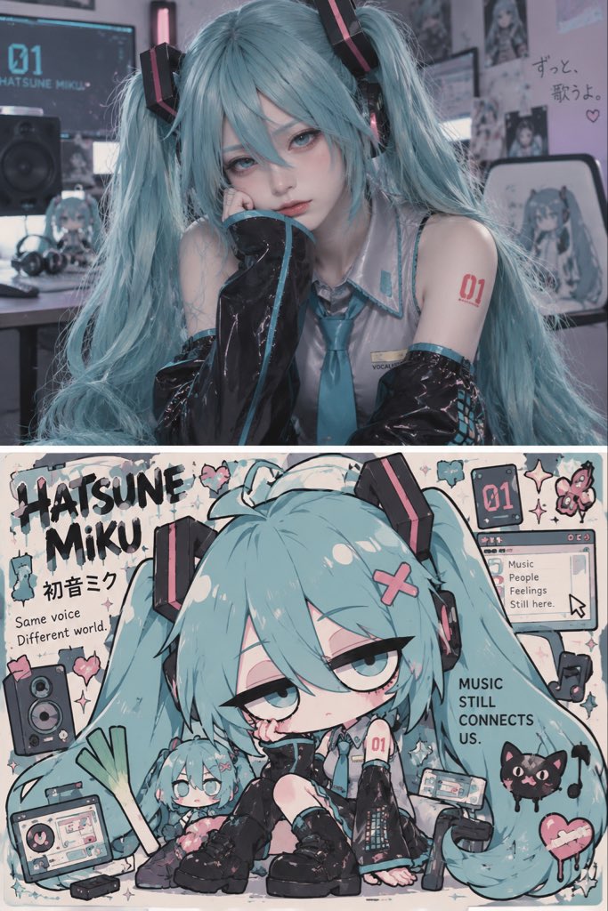【角色】，重新设计为欧美独立动画式 Deadpan Chibi。保留角色最核心的发型轮廓、代表色、配饰、服装符号、身份气