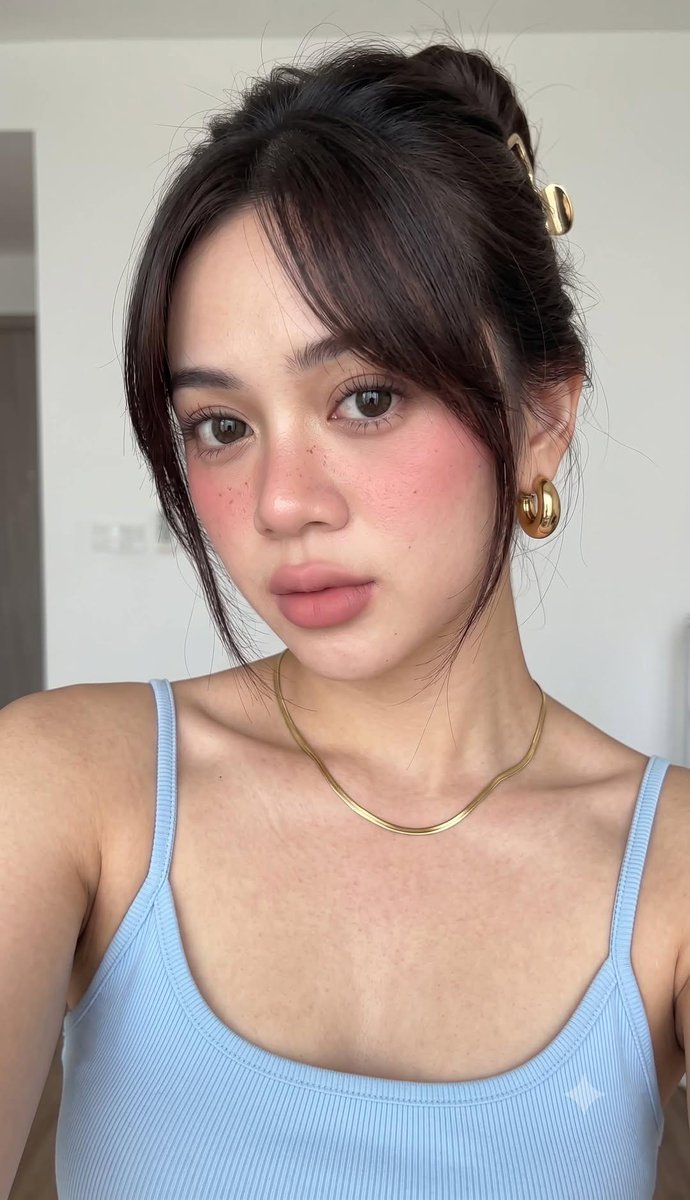 Subject: A close-up portrait of a stunning young beautiful w