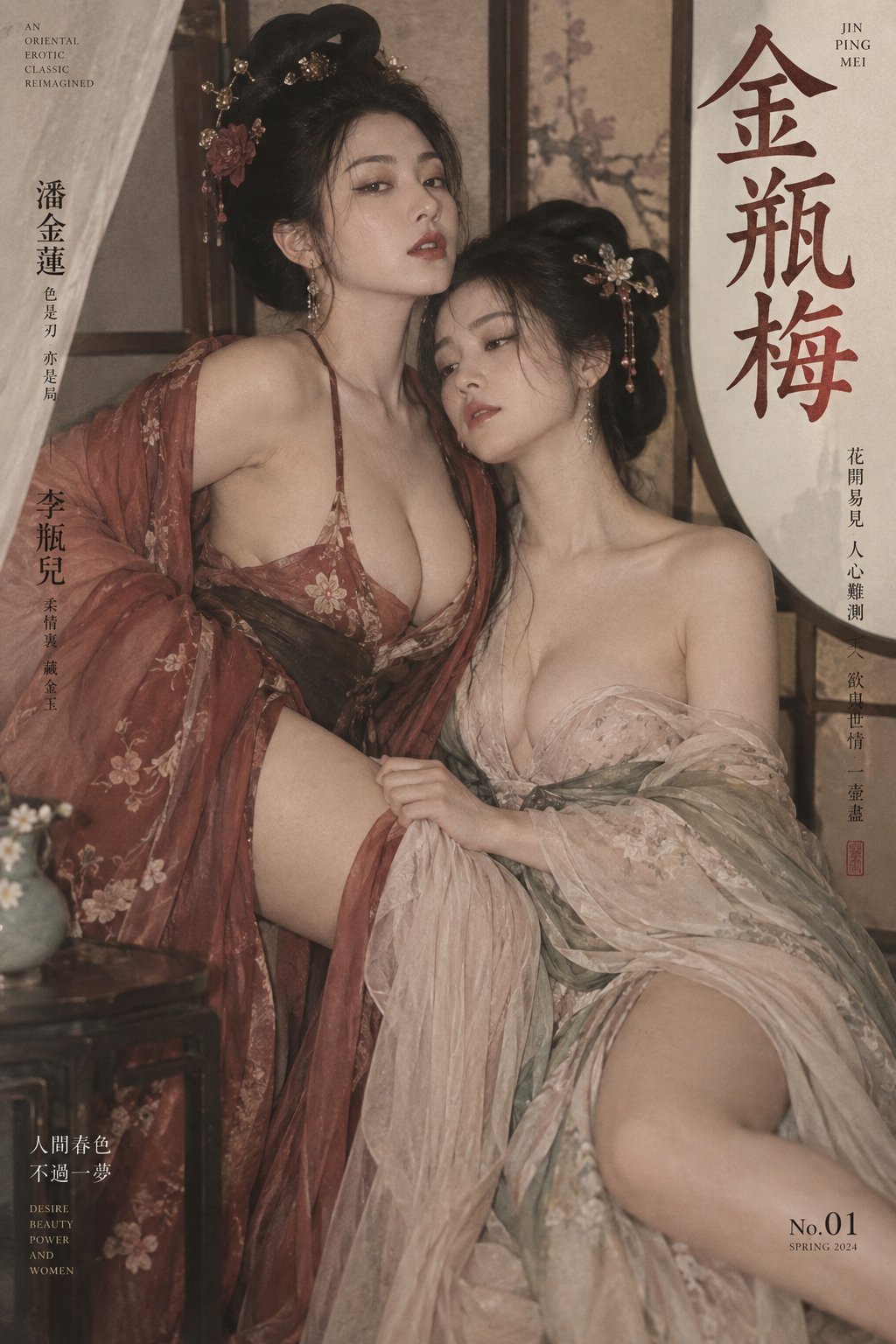 极简东方 × 宋式美学 × 古风 Editorial × 独立艺术封面 × CCD摄影风格 × 肉欲妖娆