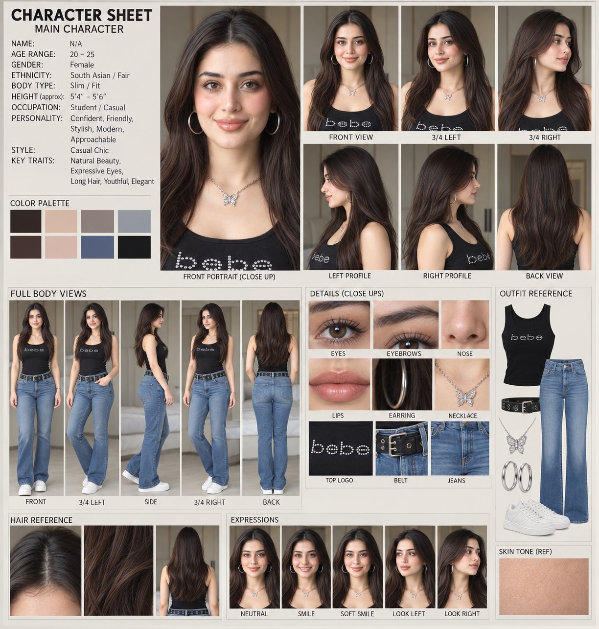 Create a professional, ultra-photorealistic CHARACTER CONSIS