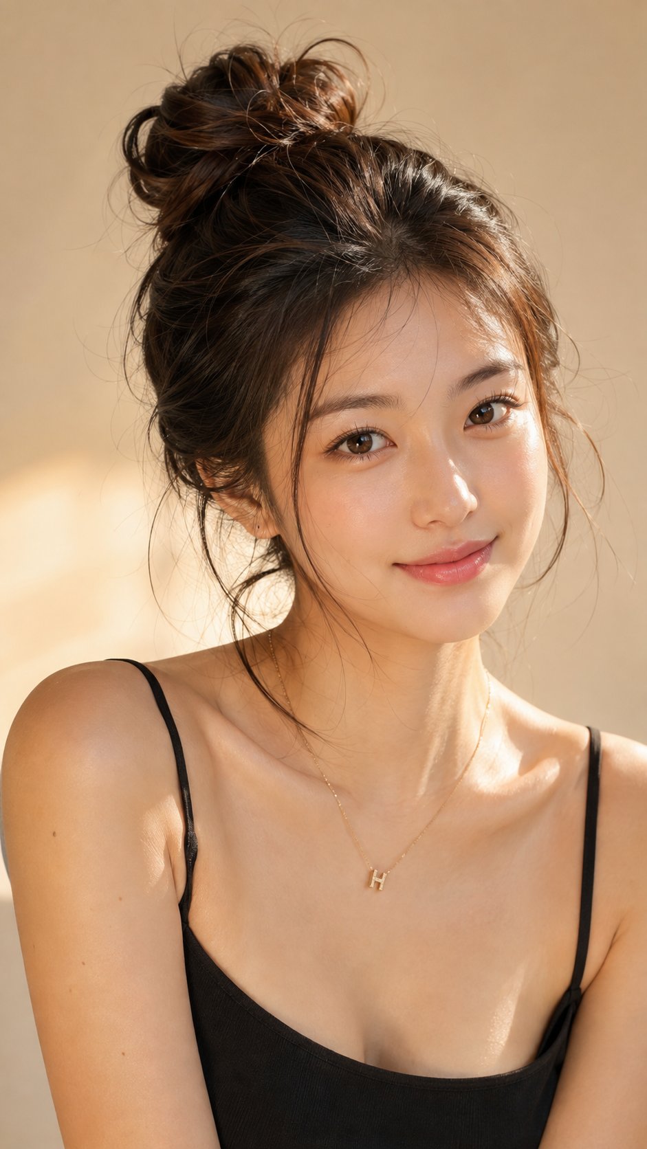 Ultra-photorealistic beauty portrait of a charming young Eas