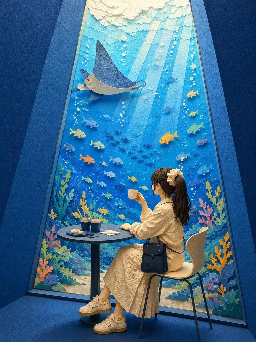Recreate this image in a paper craft style, simplifying the