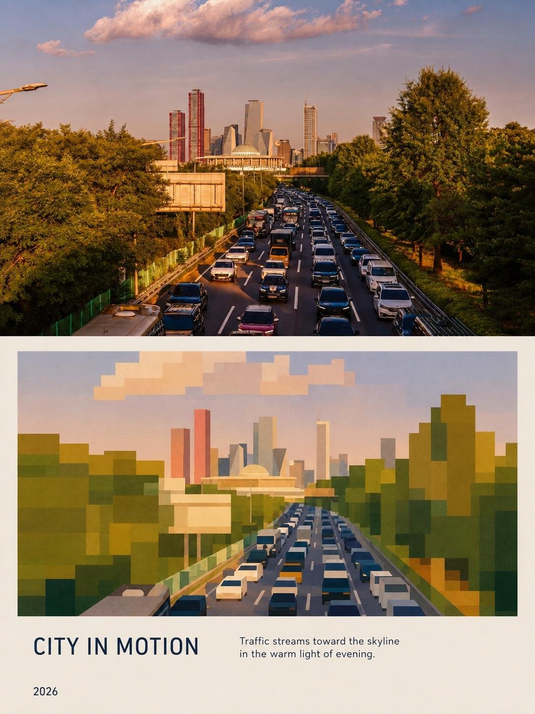 Recreate the uploaded reference image as a premium editorial