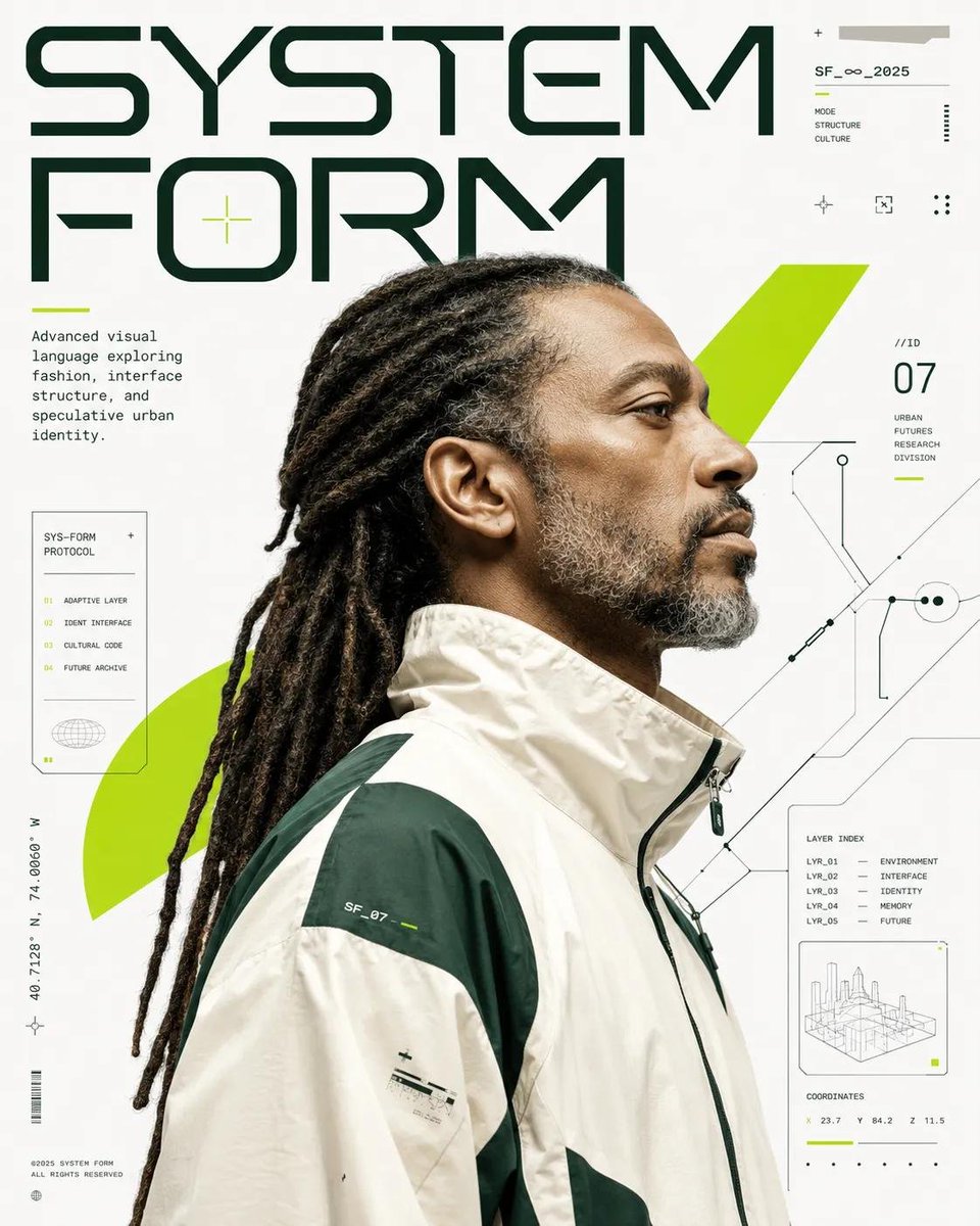 Conceptual futuristic editorial poster design featuring [HUM