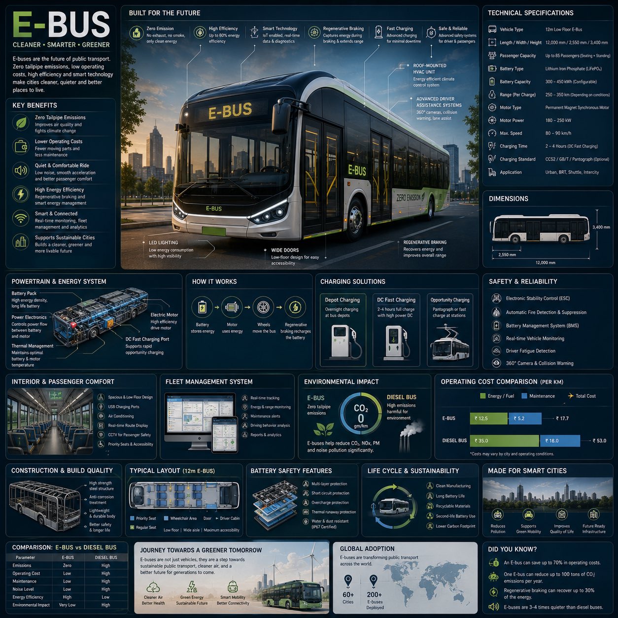Create a premium square “reference-style sustainable transpo